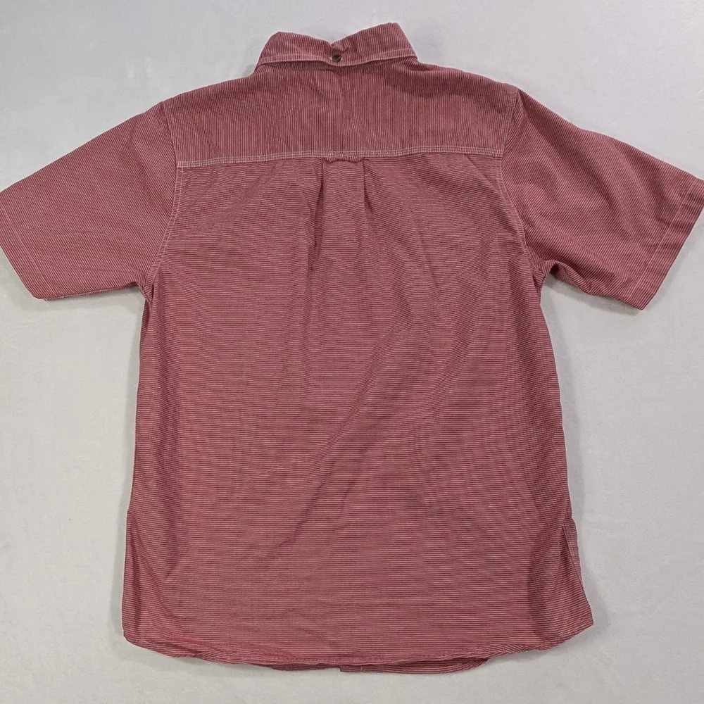 The North Face Red Stripe Short Sleeve Button Shirt | Gorpcore Prep‎ | Mens M